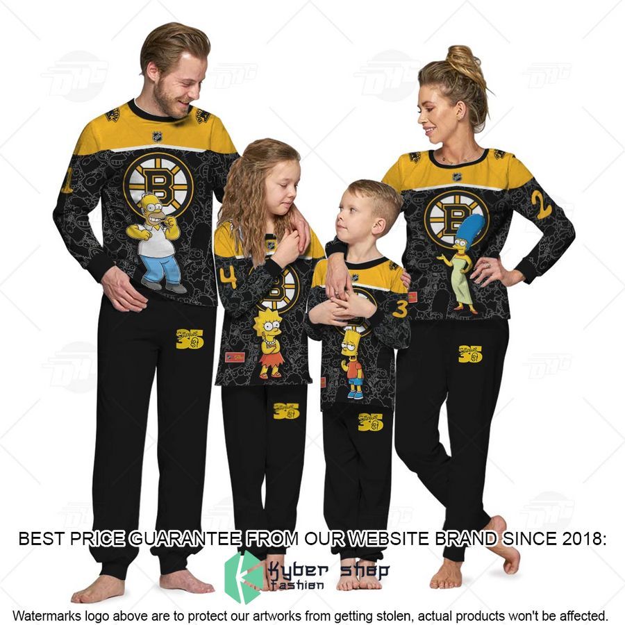 Personalized The Simpsons Boston Bruins Pajama Sets