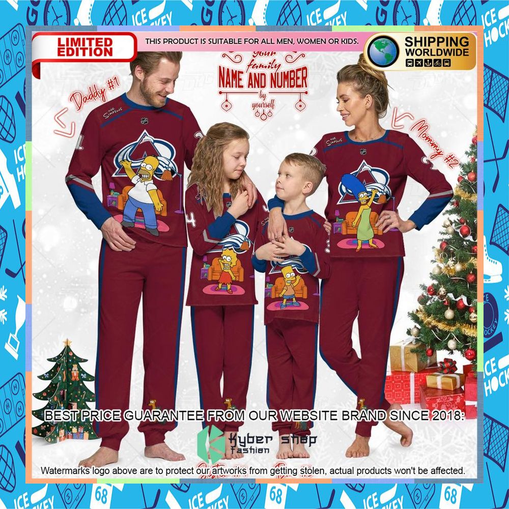Personalized The Simpsons Colorado Avalanche Pajama Sets 7 Personalized The Simpsons Colorado Avalanche Pajama Sets word3