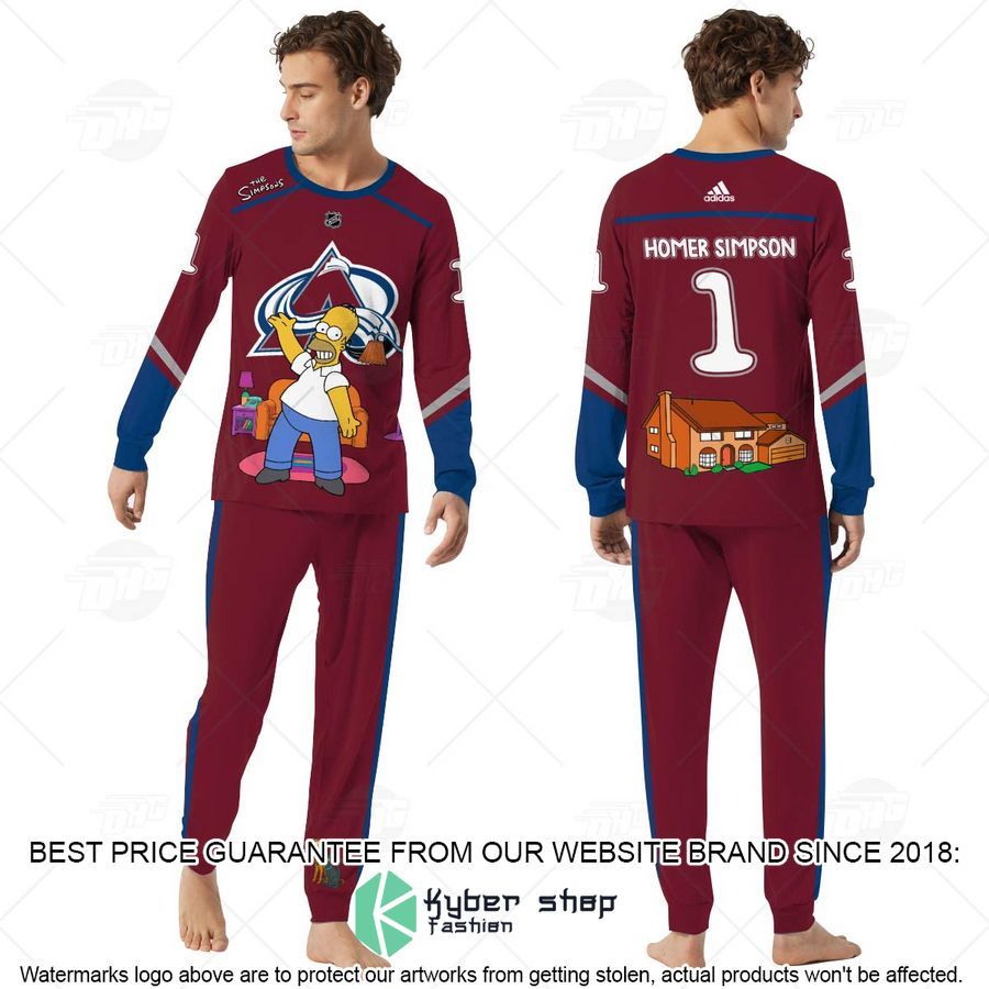 Personalized The Simpsons Colorado Avalanche Pajama Sets 3 Personalized The Simpsons Colorado Avalanche Pajama Sets word3