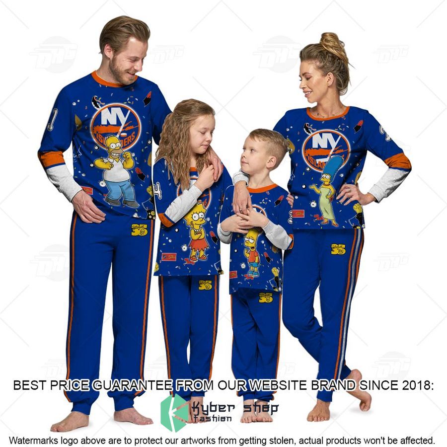 Personalized The Simpsons New York Islanders Pajama Sets