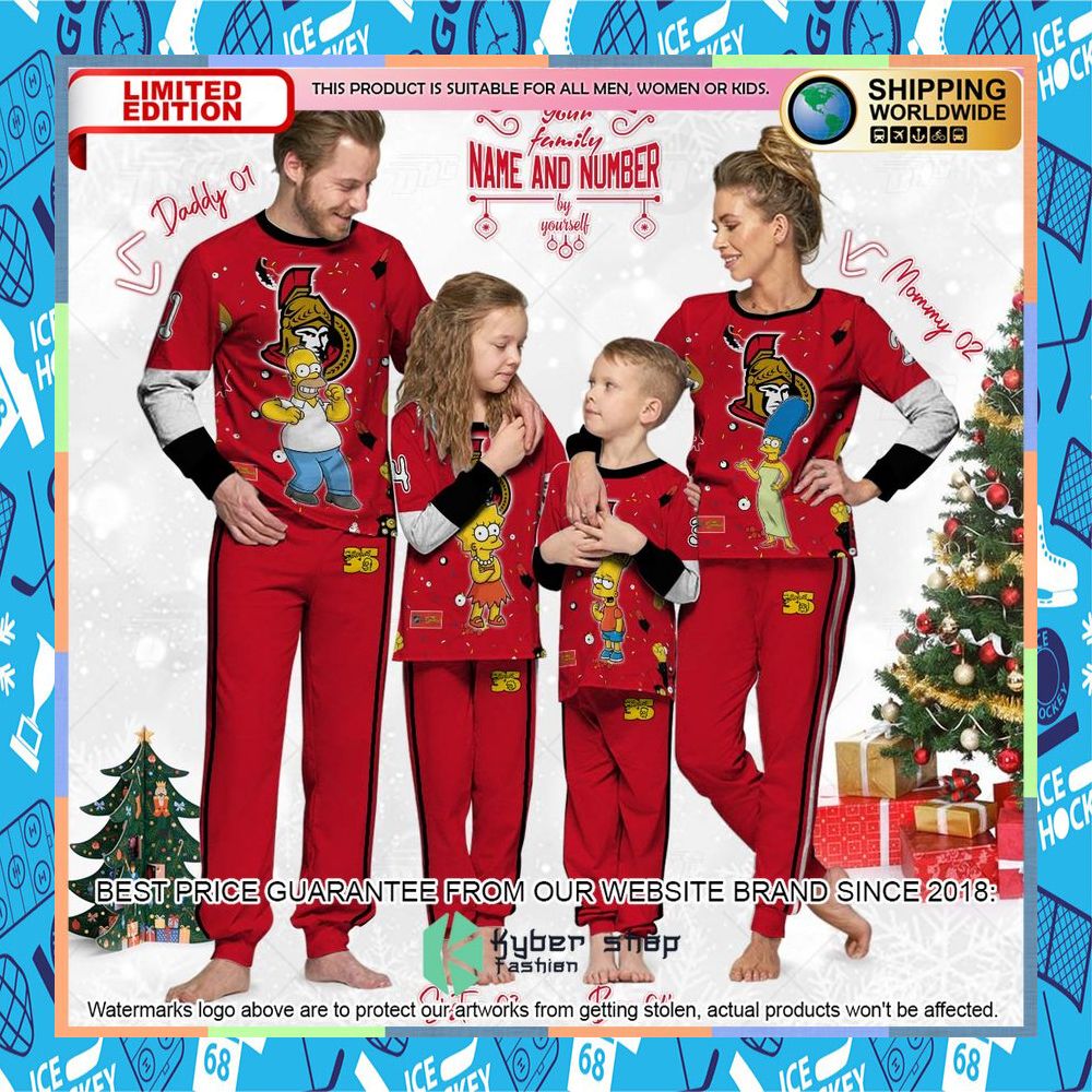 Personalized The Simpsons Ottawa Senators Pajama Sets 7 Personalized The Simpsons Ottawa Senators Pajama Sets word2
