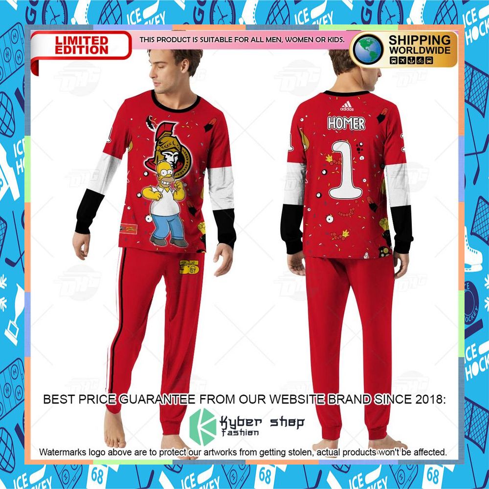 Personalized The Simpsons Ottawa Senators Pajama Sets 8 Personalized The Simpsons Ottawa Senators Pajama Sets word2