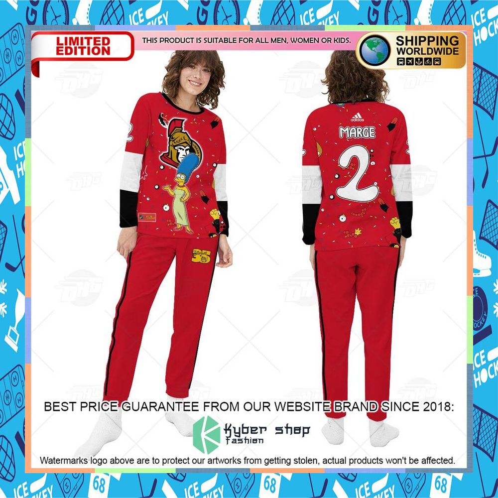 Personalized The Simpsons Ottawa Senators Pajama Sets 9 Personalized The Simpsons Ottawa Senators Pajama Sets word2