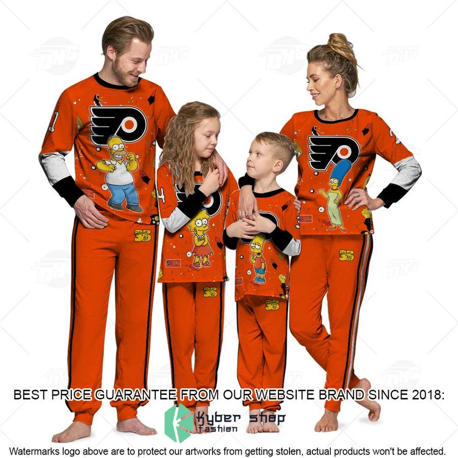Personalized The Simpsons Philadelphia Flyers Pajama Sets