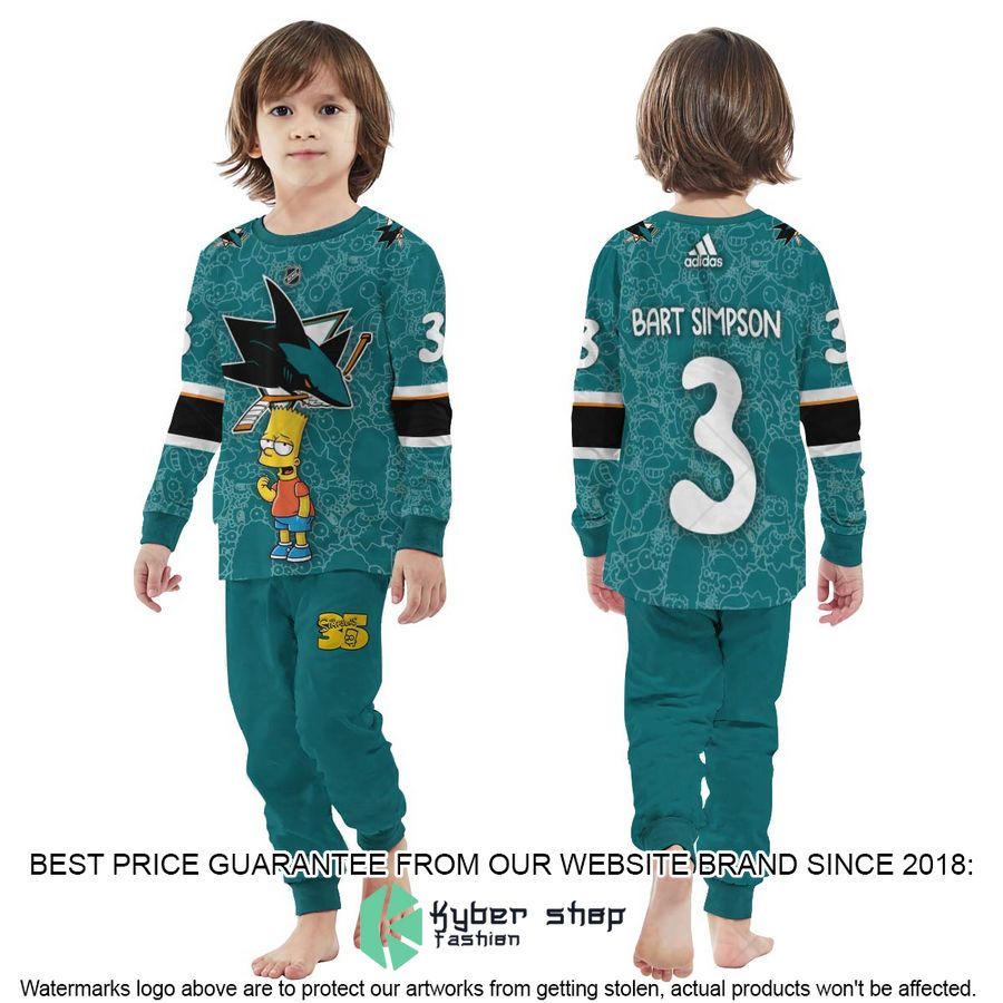 Personalized The Simpsons San Jose Sharks Pajama Sets 5 Personalized The Simpsons San Jose Sharks Pajama Sets word3
