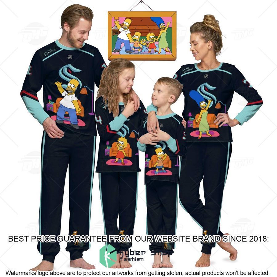 Personalized The Simpsons Seattle Kraken Pajama Sets word2