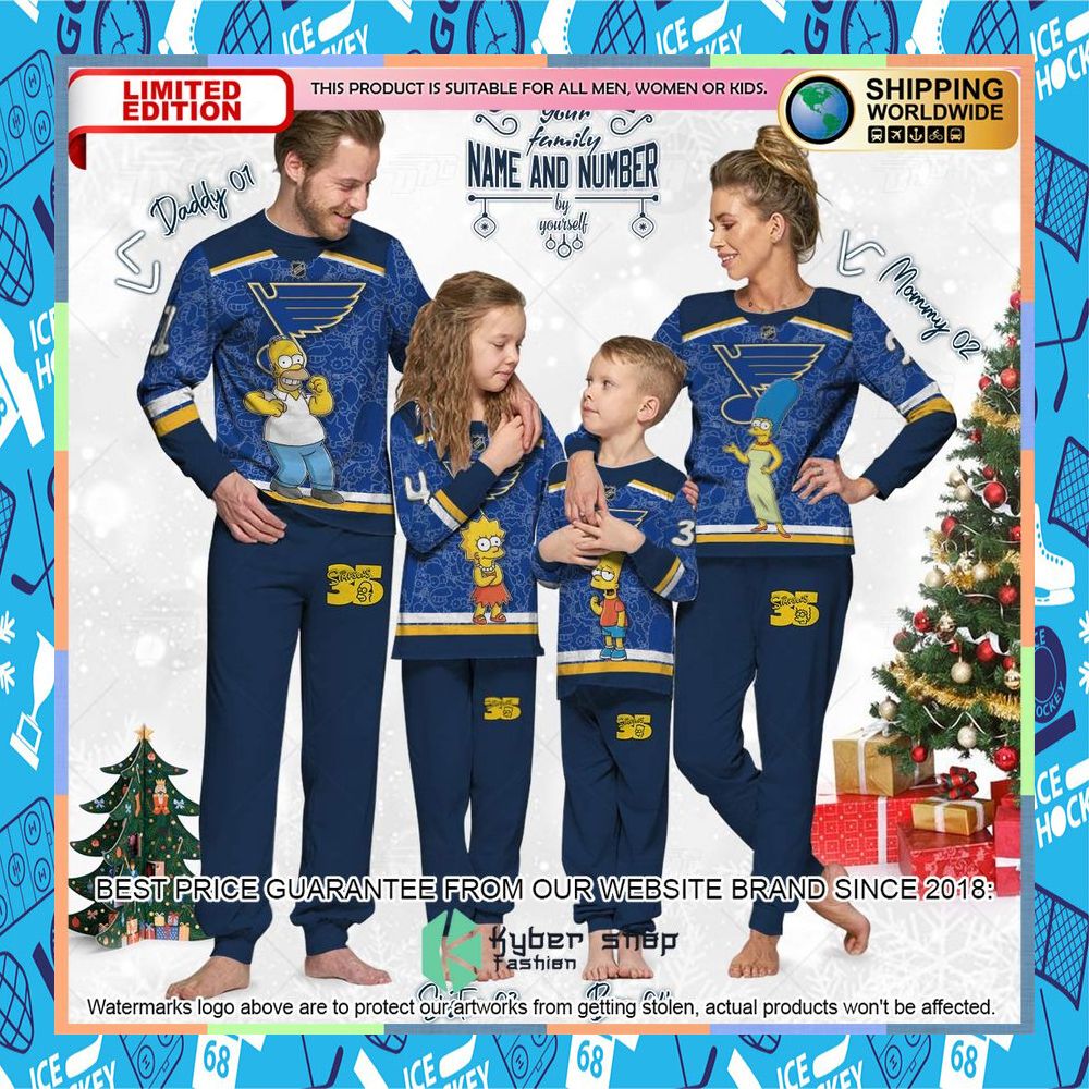 Personalized The Simpsons St Louis Blues Pajama Sets 7 Personalized The Simpsons St Louis Blues Pajama Sets word2