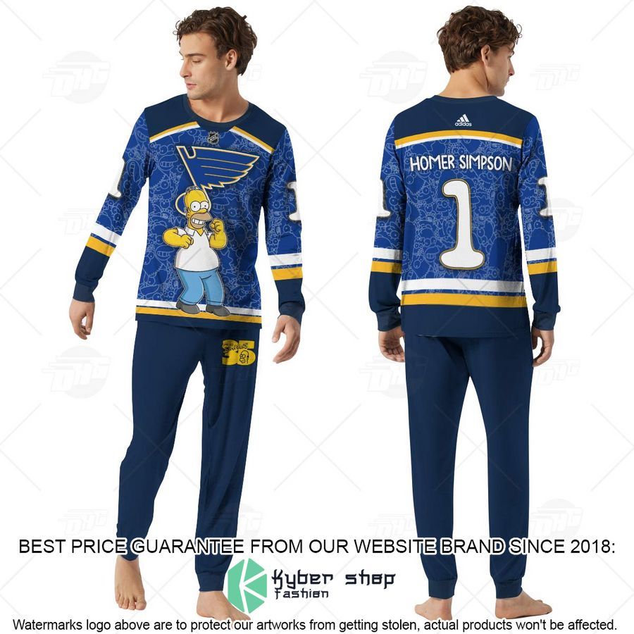 Personalized The Simpsons St Louis Blues Pajama Sets 3 Personalized The Simpsons St Louis Blues Pajama Sets word2