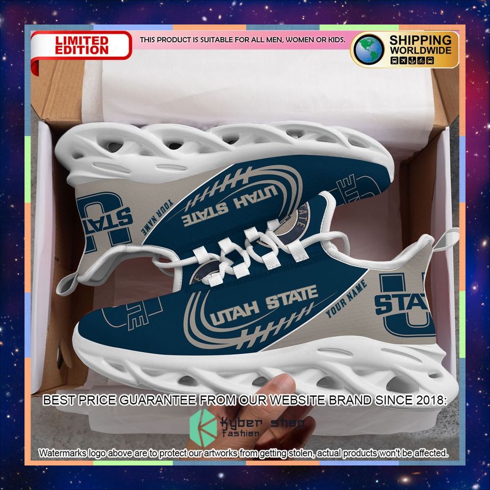 Personalized Utah State Aggies Max Soul Shoes 6 Personalized Utah State Aggies Max Soul Shoes word1