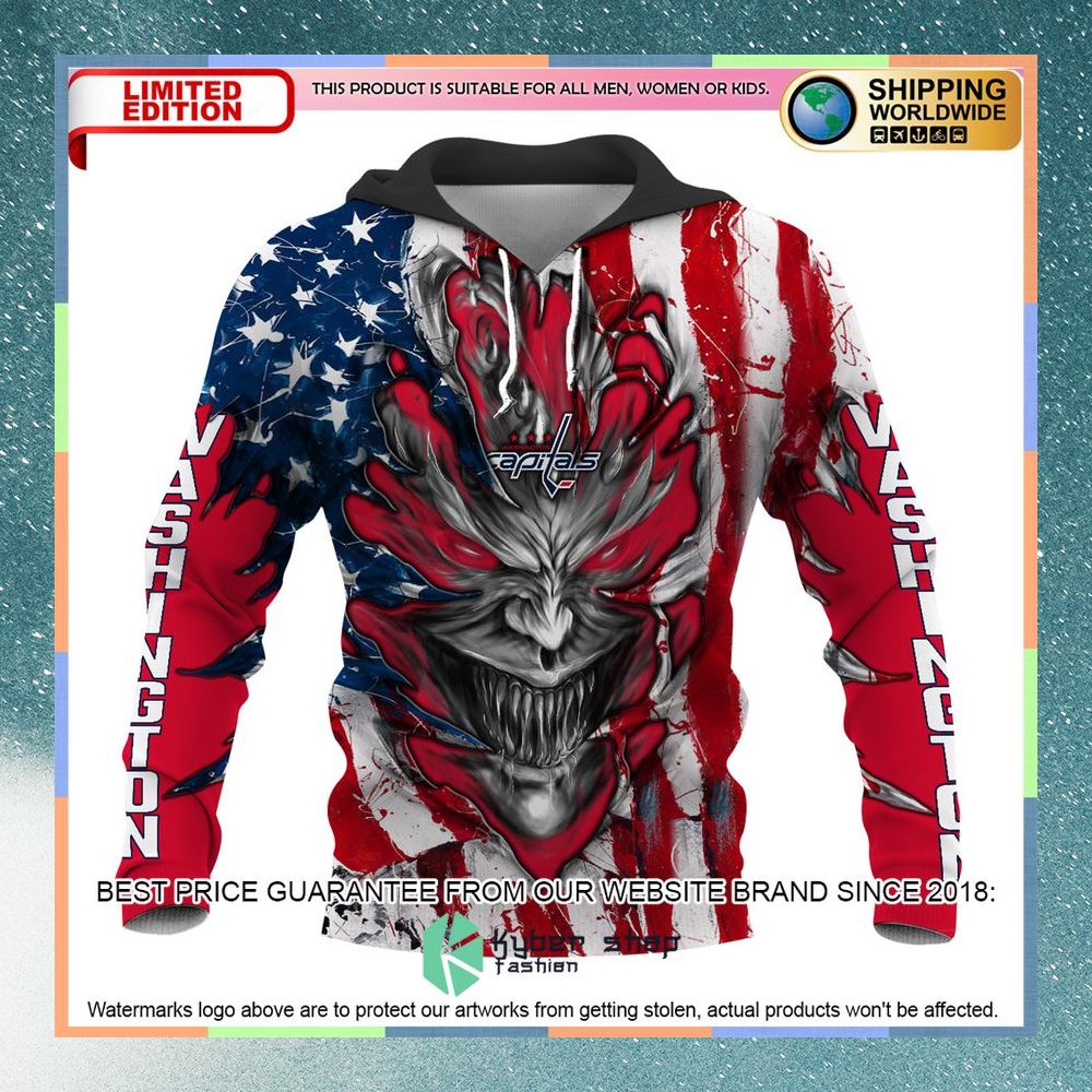 Personalized Washington Capitals Demon US Flag 3D Hoodie 5 Personalized Washington Capitals Demon US Flag 3D Hoodie word1