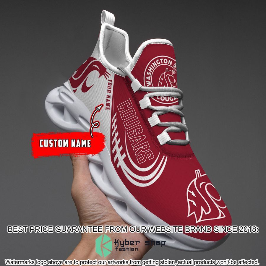 Personalized Washington State Cougars Max Soul Shoes word2
