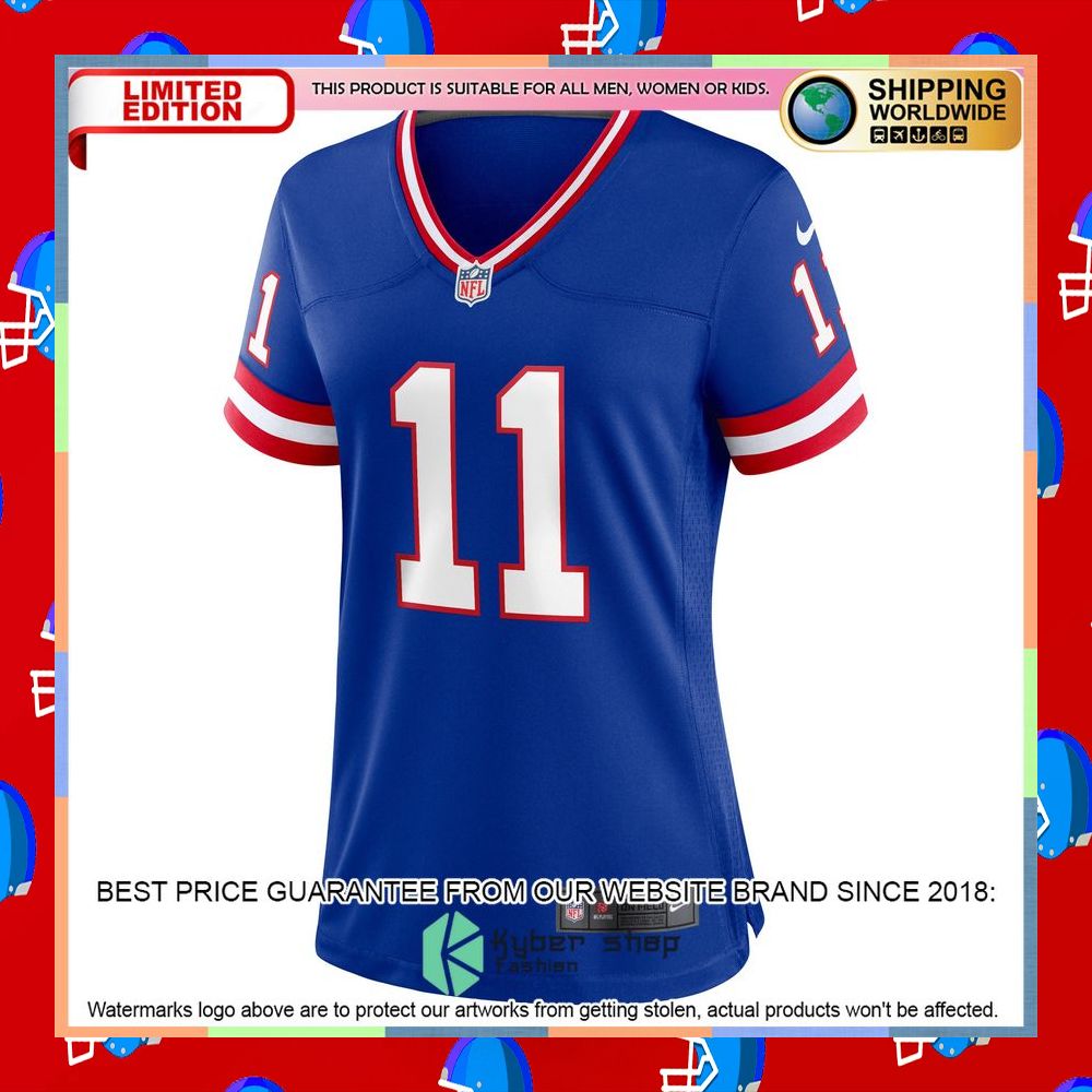 Phil Simms New York Giants Women's Classic Retired Royal Football Jersey 6 Phil Simms New York Giants Women's Classic Retired Royal Football Jersey word2