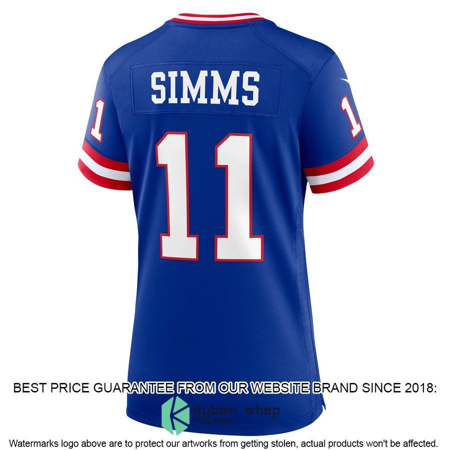 Phil Simms New York Giants Women's Classic Retired Royal Football Jersey 3 Phil Simms New York Giants Women's Classic Retired Royal Football Jersey word2