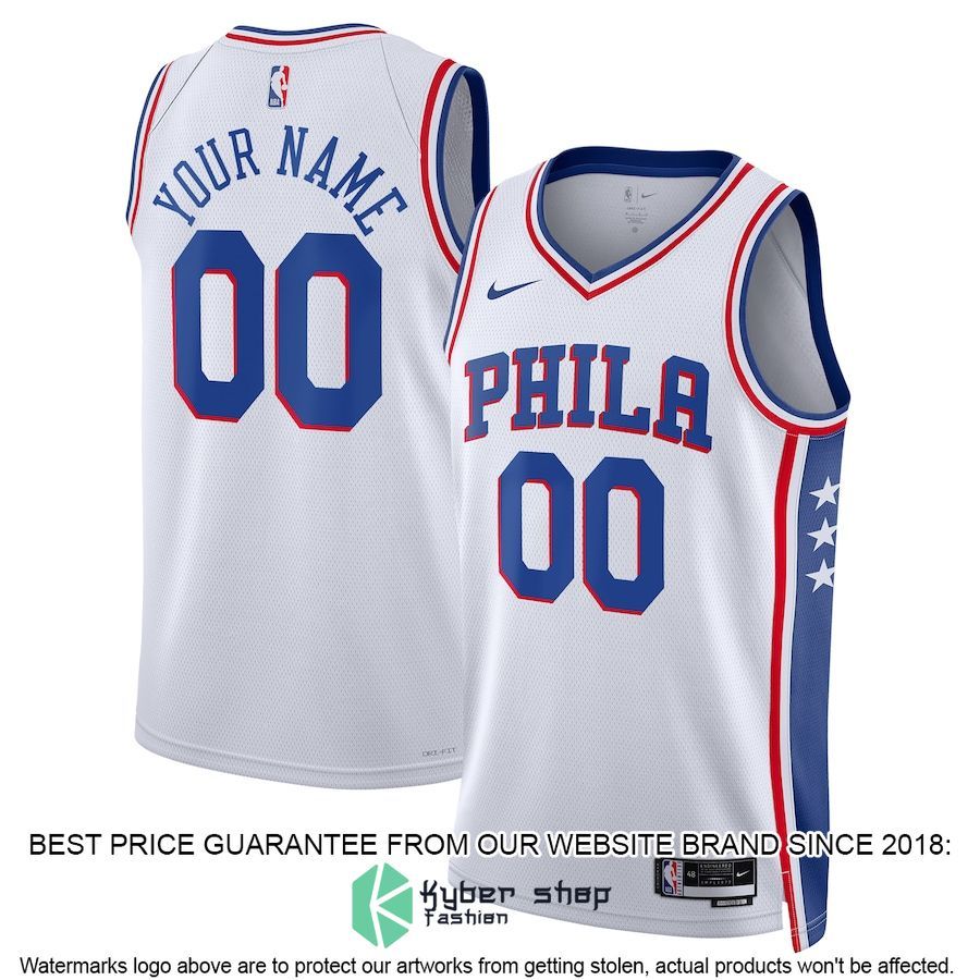 Philadelphia 76ers Nike Unisex 2022-23 Custom White Basketball Jersey