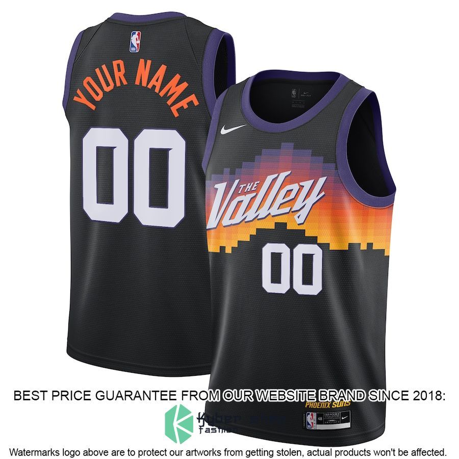 Phoenix Suns Nike 2020-21 Custom Black City Edition Basketball Jersey