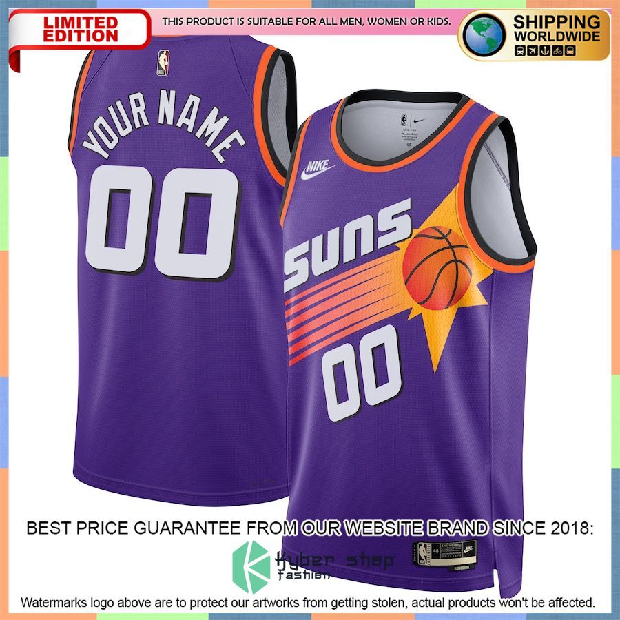 Phoenix Suns Nike 2022-23 Custom Purple Basketball Jersey