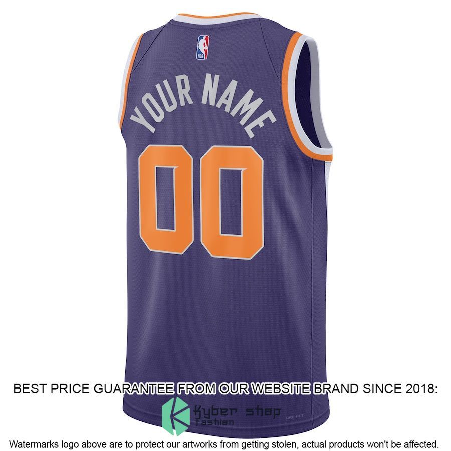 Phoenix Suns Nike Unisex 2022-23 Custom Purple Basketball Jersey 3 Phoenix Suns Nike Unisex 2022-23 Custom Purple Basketball Jersey word1