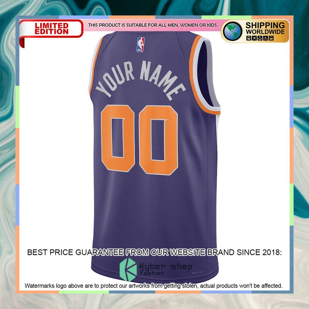 Phoenix Suns Nike Unisex 2022-23 Custom Purple Basketball Jersey 6 Phoenix Suns Nike Unisex 2022-23 Custom Purple Basketball Jersey word1