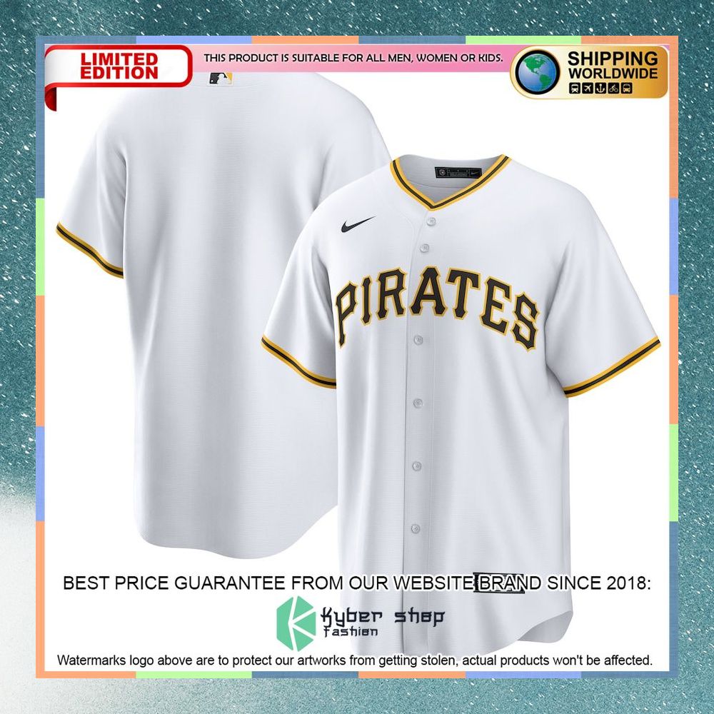 Pittsburgh Pirates Home Blank White Baseball Jersey 4 Pittsburgh Pirates Home Blank White Baseball Jersey word2