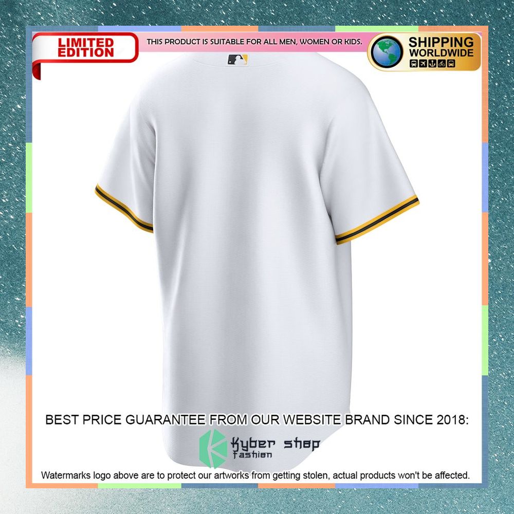 Pittsburgh Pirates Home Blank White Baseball Jersey 6 Pittsburgh Pirates Home Blank White Baseball Jersey word2