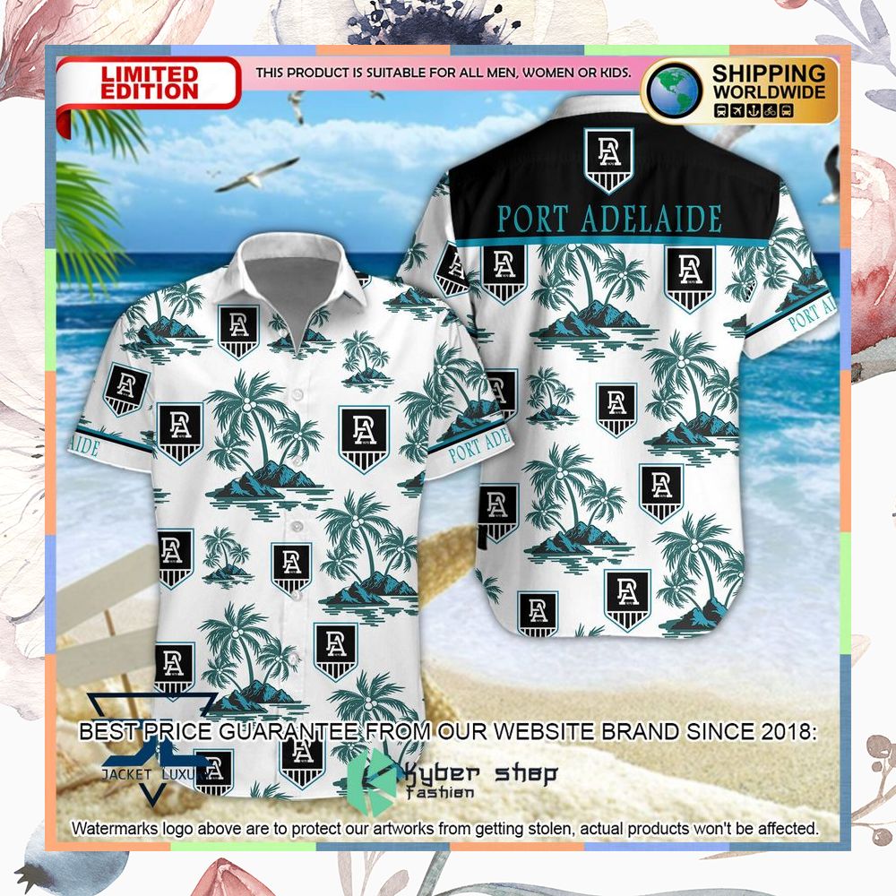 Port Adelaide Football Club Hawaiian Shirt, Shorts 3 Port Adelaide Football Club Hawaiian Shirt, Shorts word2