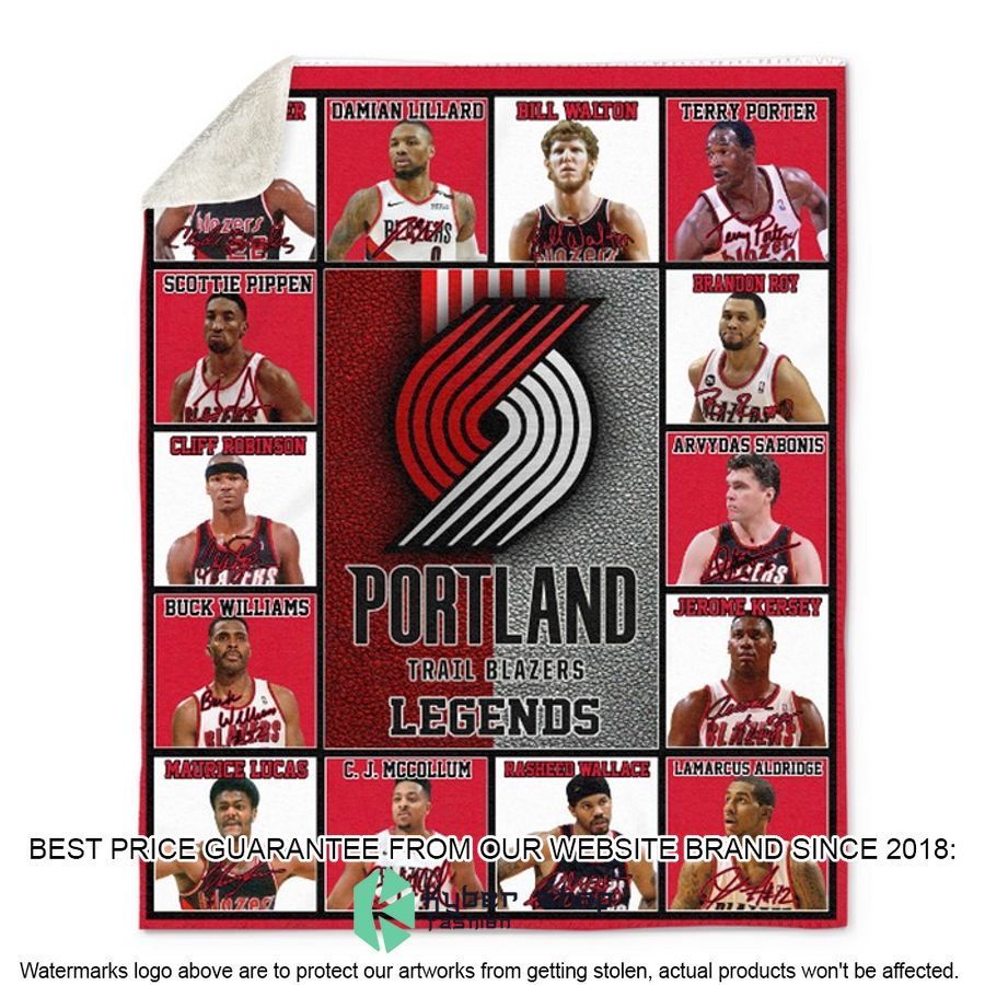 Portland Trail Blazers Legends Fleece Blanket
