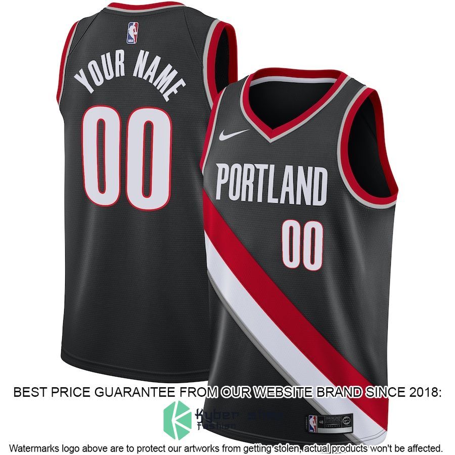 Portland Trail Blazers Nike Custom Black Basketball Jersey