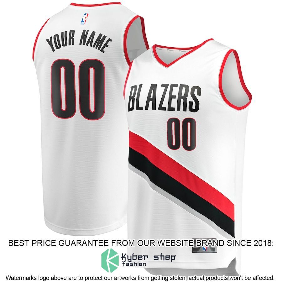 Portland Trail Blazers Youth Custom White Basketball Jersey