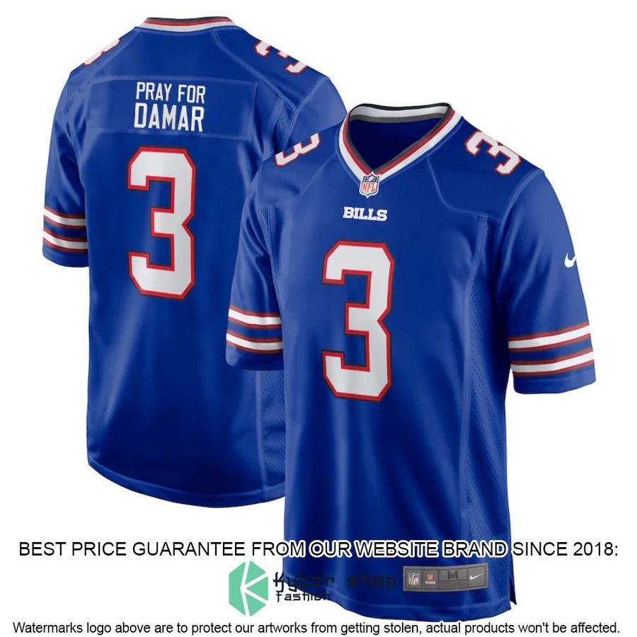 Pray for Damar Hamlin Football Jersey word2