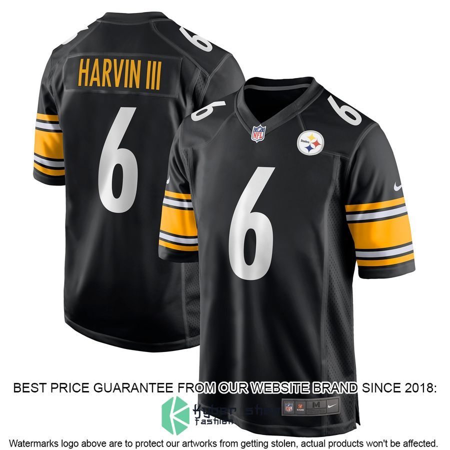 Pressley Harvin III Pittsburgh Steelers Black Football Jersey
