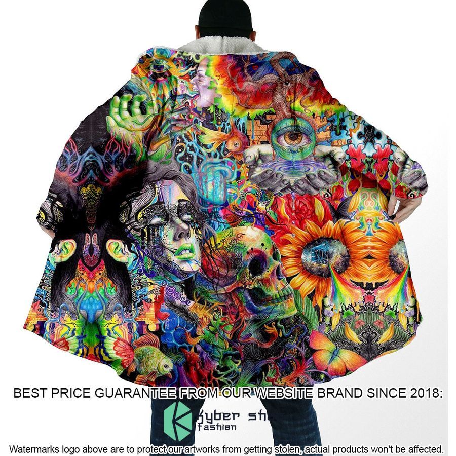 Psychedelic Menagerie Hooded Cloak word1