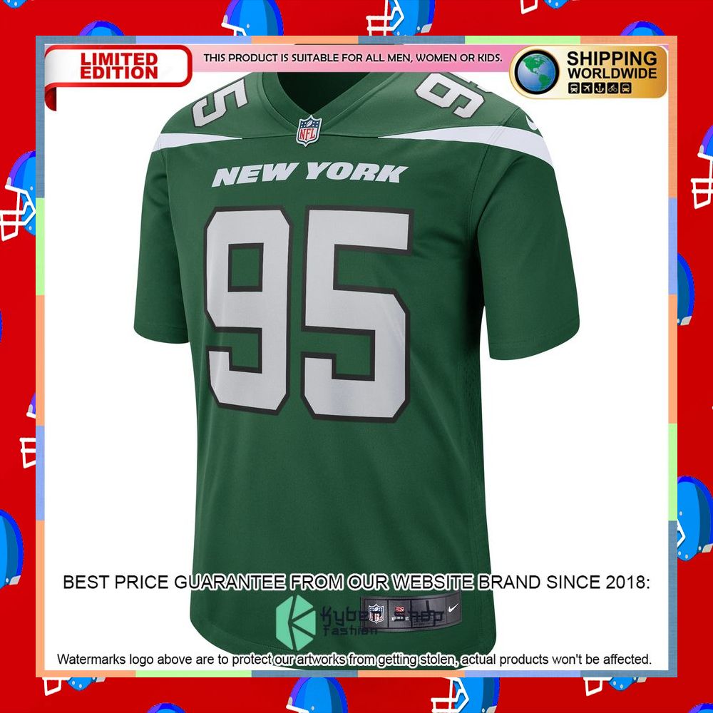 Quinnen Williams New York Jets Gotham Green Football Jersey 6 Quinnen Williams New York Jets Gotham Green Football Jersey word2