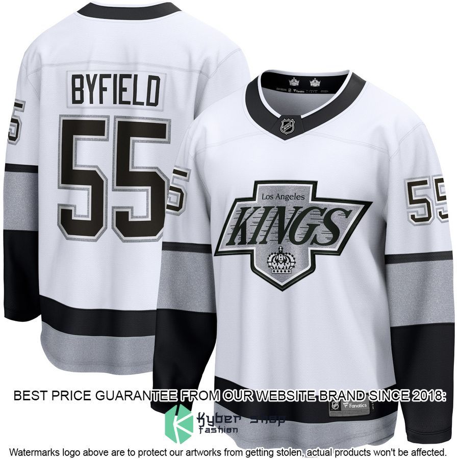 Quinton Byfield Los Angeles Kings Alternate Premier White Hockey Jersey