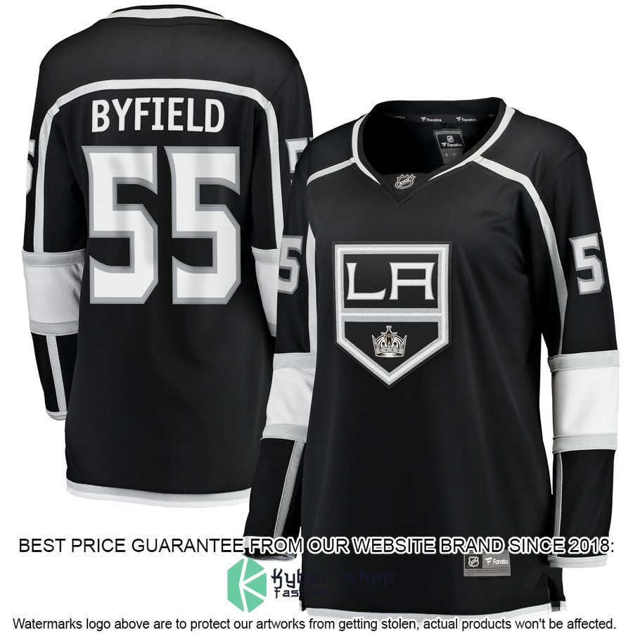 Quinton Byfield Los Angeles Kings Women's Team Black Hockey Jersey