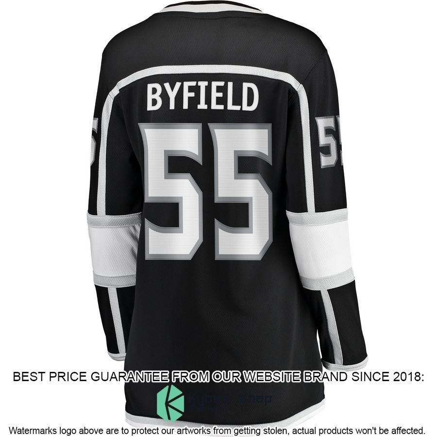 Quinton Byfield Los Angeles Kings Women's Team Black Hockey Jersey 3 Quinton Byfield Los Angeles Kings Women's Team Black Hockey Jersey word3
