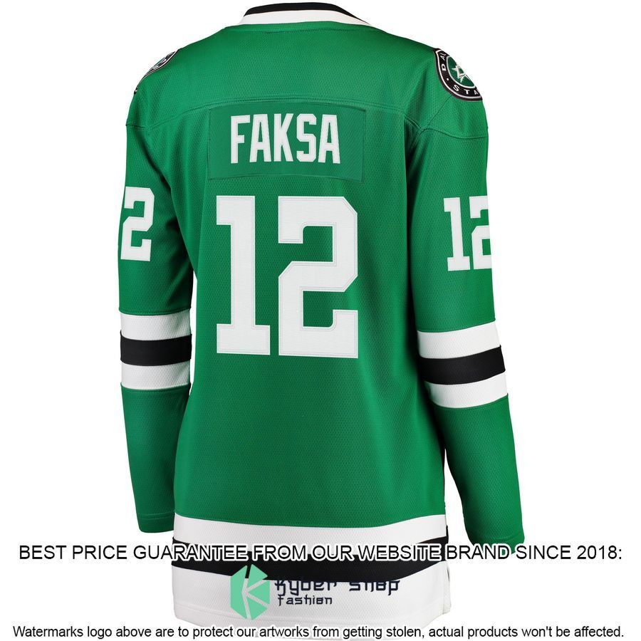 Radek Faksa Dallas Stars Women's Kelly Green Hockey Jersey 3 Radek Faksa Dallas Stars Women's Kelly Green Hockey Jersey word1