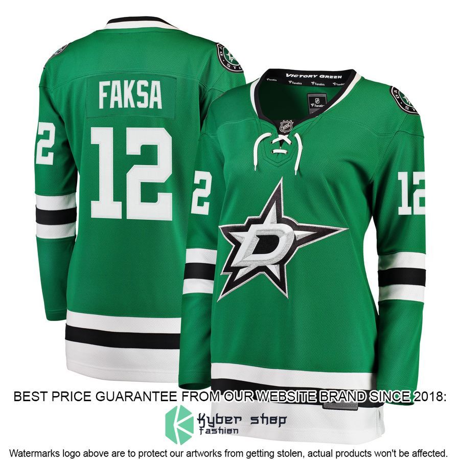 Radek Faksa Dallas Stars Women's Kelly Green Hockey Jersey 4 Radek Faksa Dallas Stars Women's Kelly Green Hockey Jersey word1