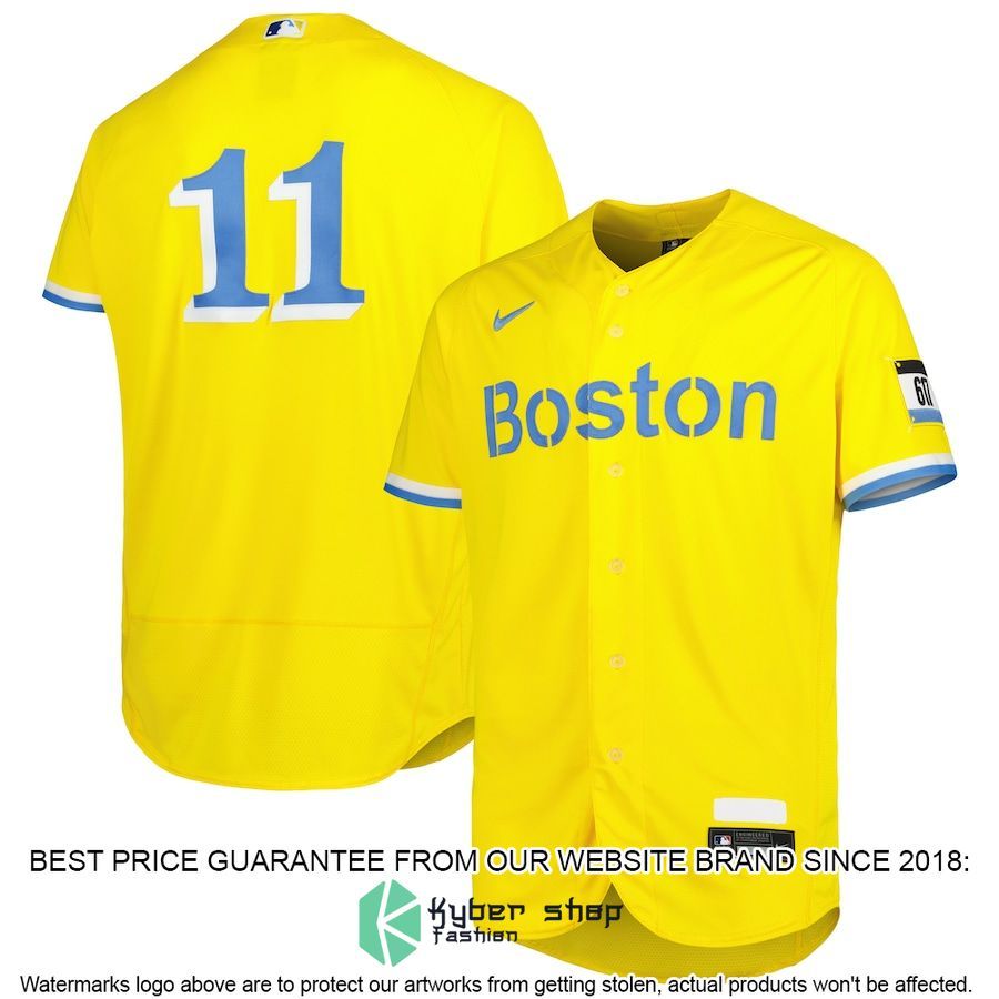 Rafael Devers Boston Red Sox City Connect Player Gold Baseball Jersey