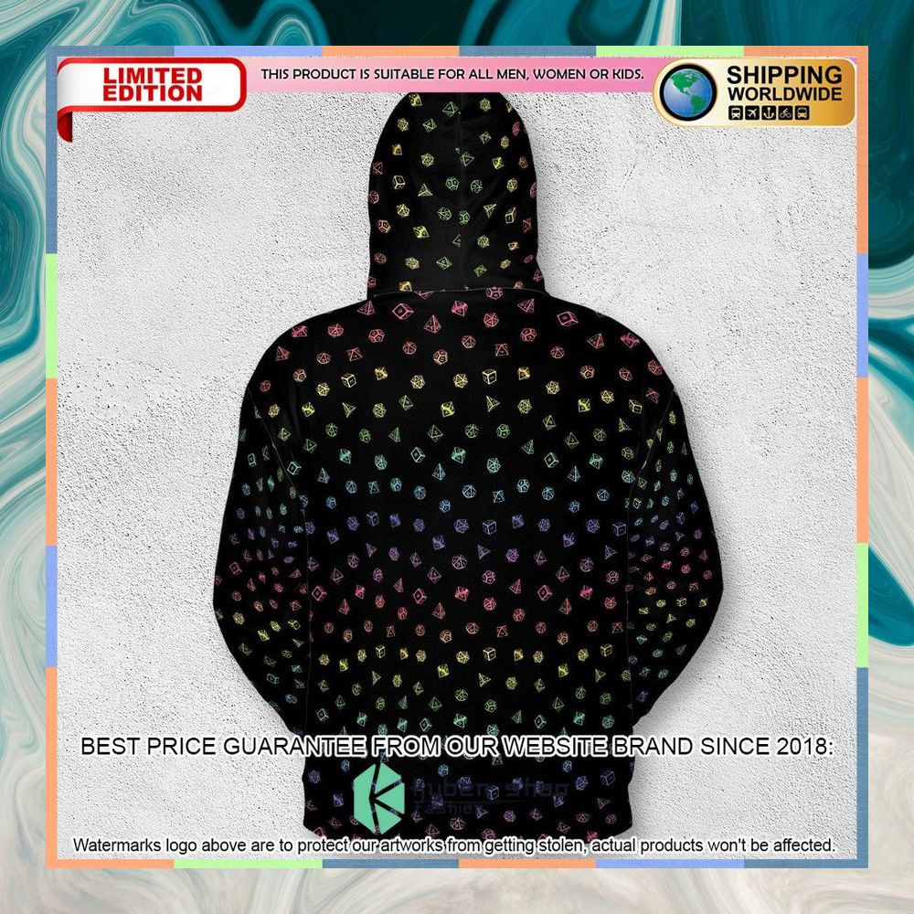 Rainbow Dices Dungeons and Dragons Pattern Hoodie 7 Rainbow Dices Dungeons and Dragons Pattern Hoodie word1