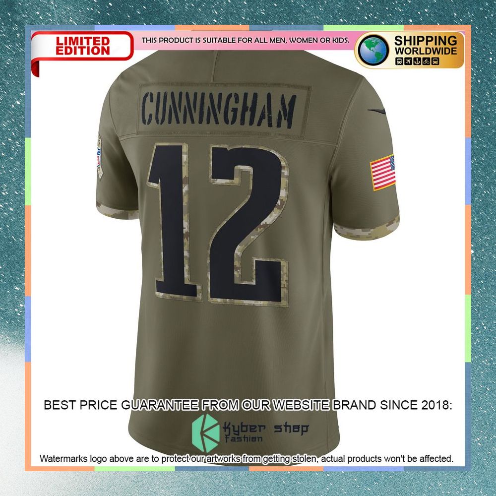 Randall Cunningham Philadelphia Eagles 2022 Salute To Service Retired Olive Football Jersey 7 Randall Cunningham Philadelphia Eagles 2022 Salute To Service Retired Olive Football Jersey word2