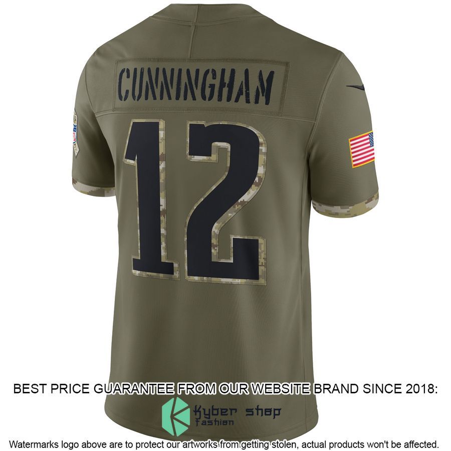 Randall Cunningham Philadelphia Eagles 2022 Salute To Service Retired Olive Football Jersey 3 Randall Cunningham Philadelphia Eagles 2022 Salute To Service Retired Olive Football Jersey word2