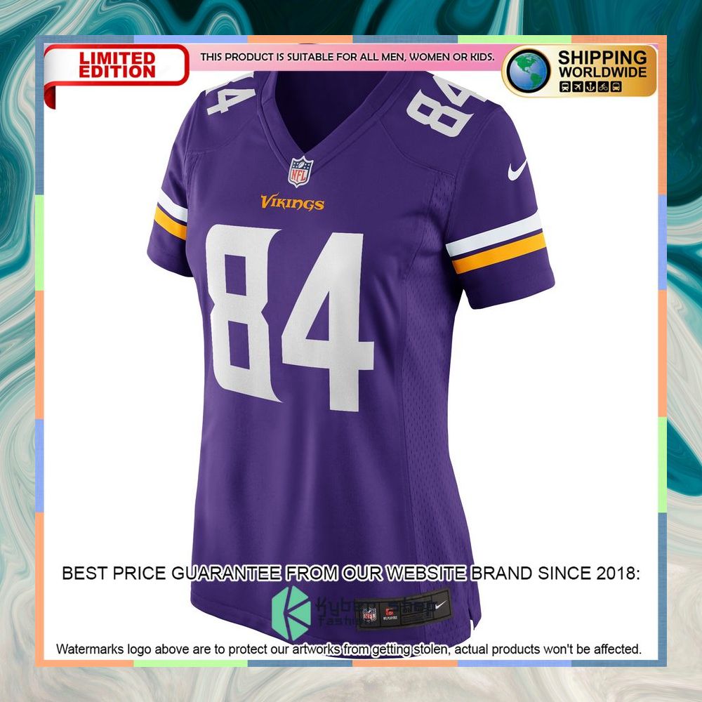Randy Moss Minnesota Vikings Women's Football Purple Football Jersey 6 Randy Moss Minnesota Vikings Women's Football Purple Football Jersey word2