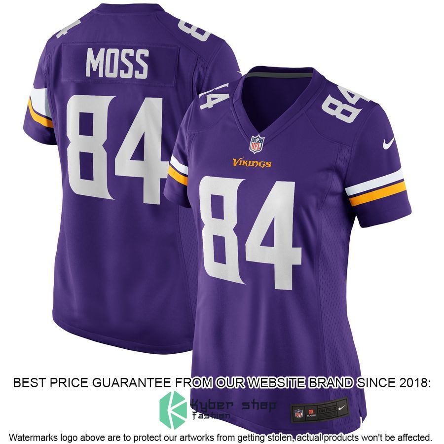 Randy Moss Minnesota Vikings Women's Football Purple Football Jersey 4 Randy Moss Minnesota Vikings Women's Football Purple Football Jersey word2