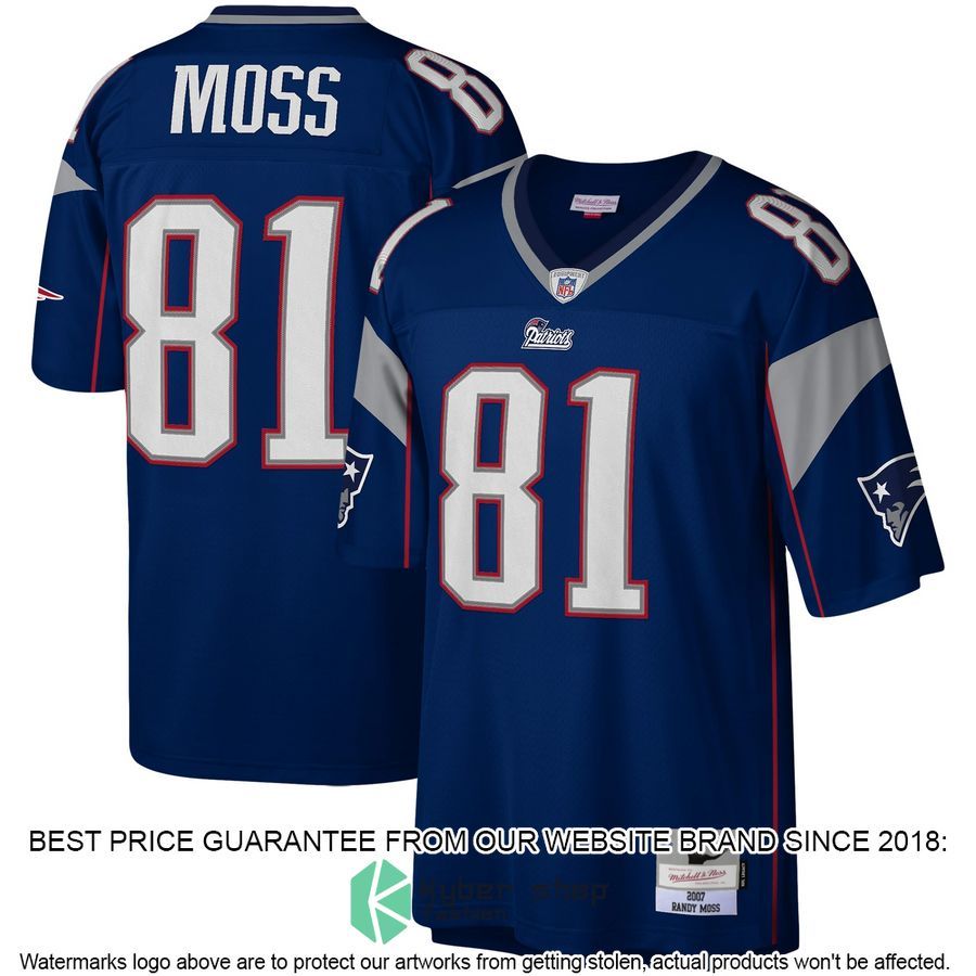 Randy Moss New England Patriots Mitchell & Ness Legacy Replica Navy Football Jersey
