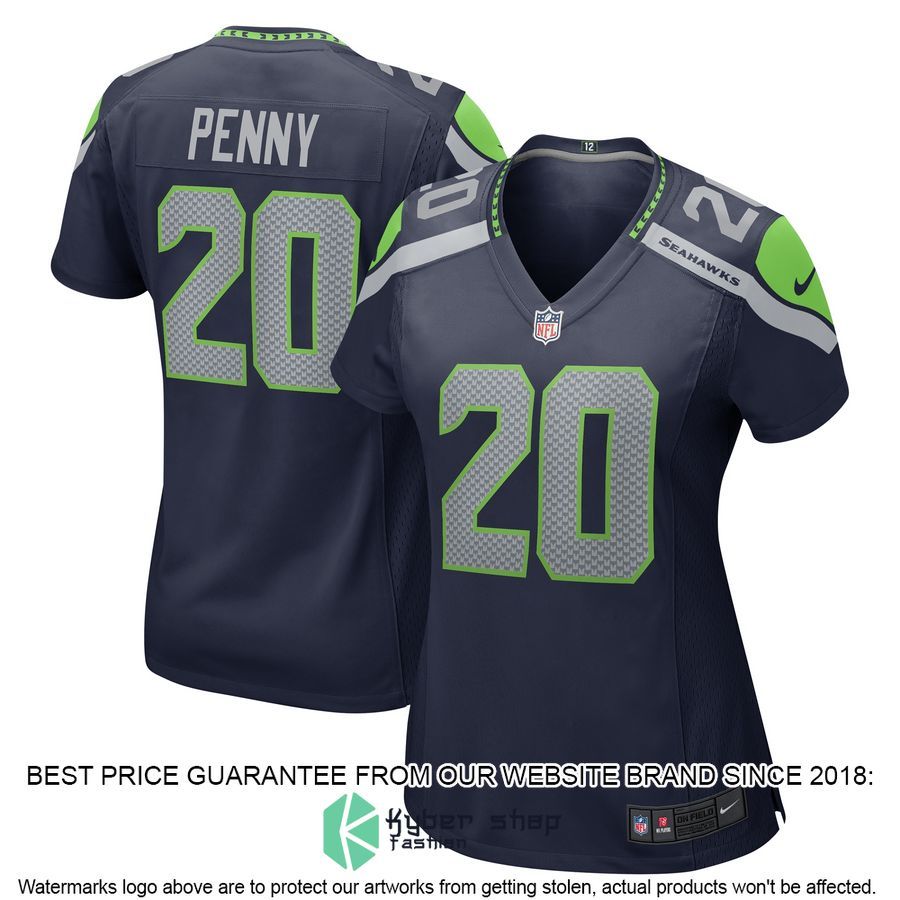 Rashaad Penny Seattle Seahawks Women's College Navy Football Jersey