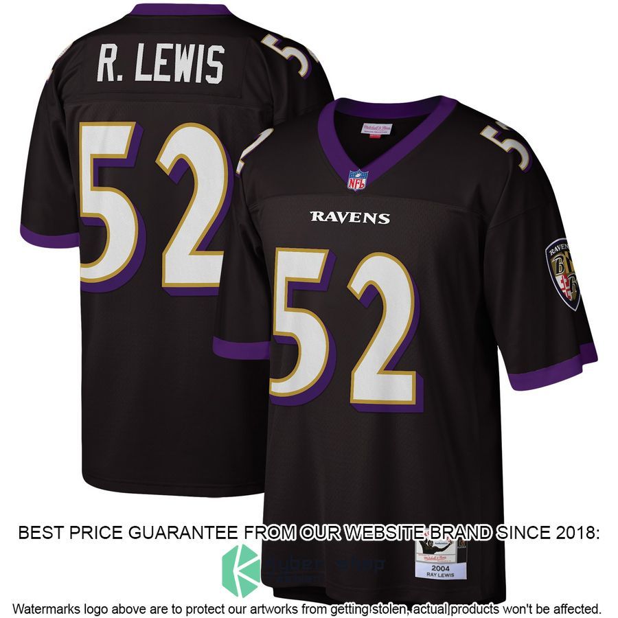 Ray Lewis Baltimore Ravens Mitchell & Ness Legacy Replica Black Football Jersey