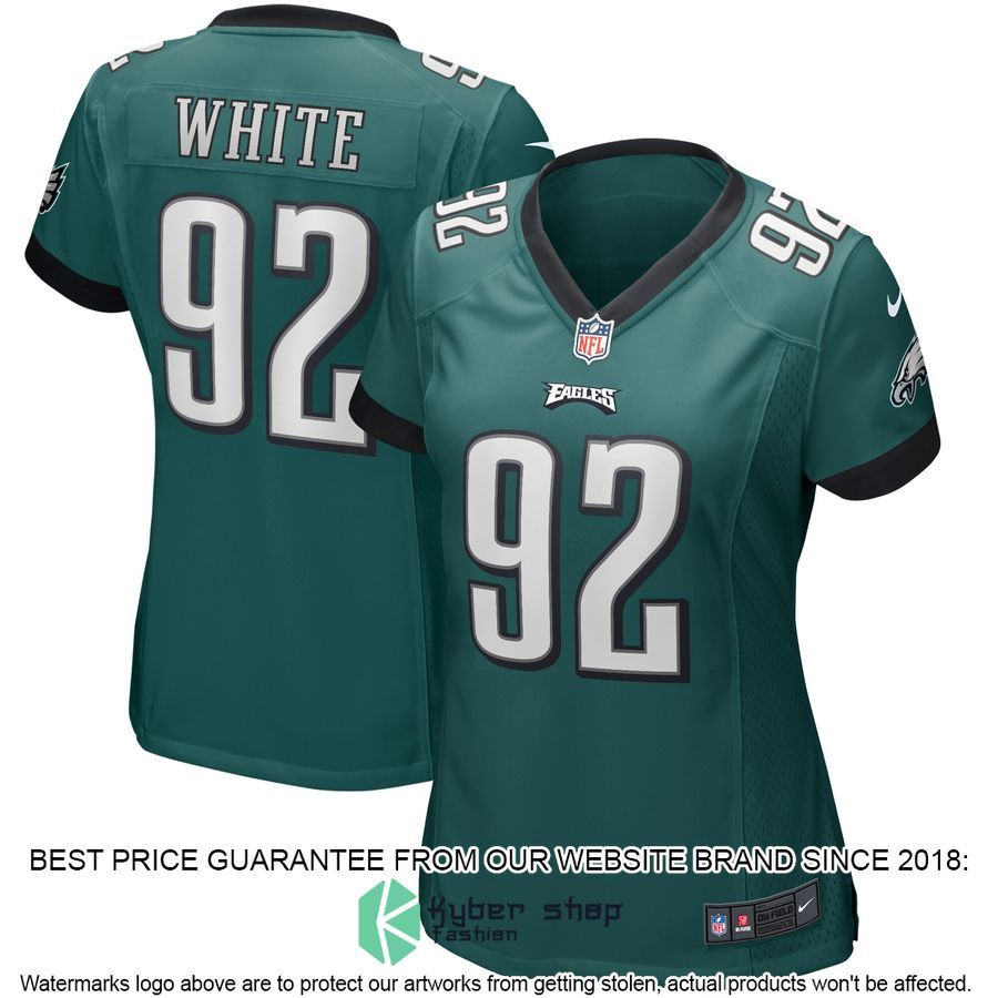Reggie White Philadelphia Eagles Women's Midnight Green Football Jersey