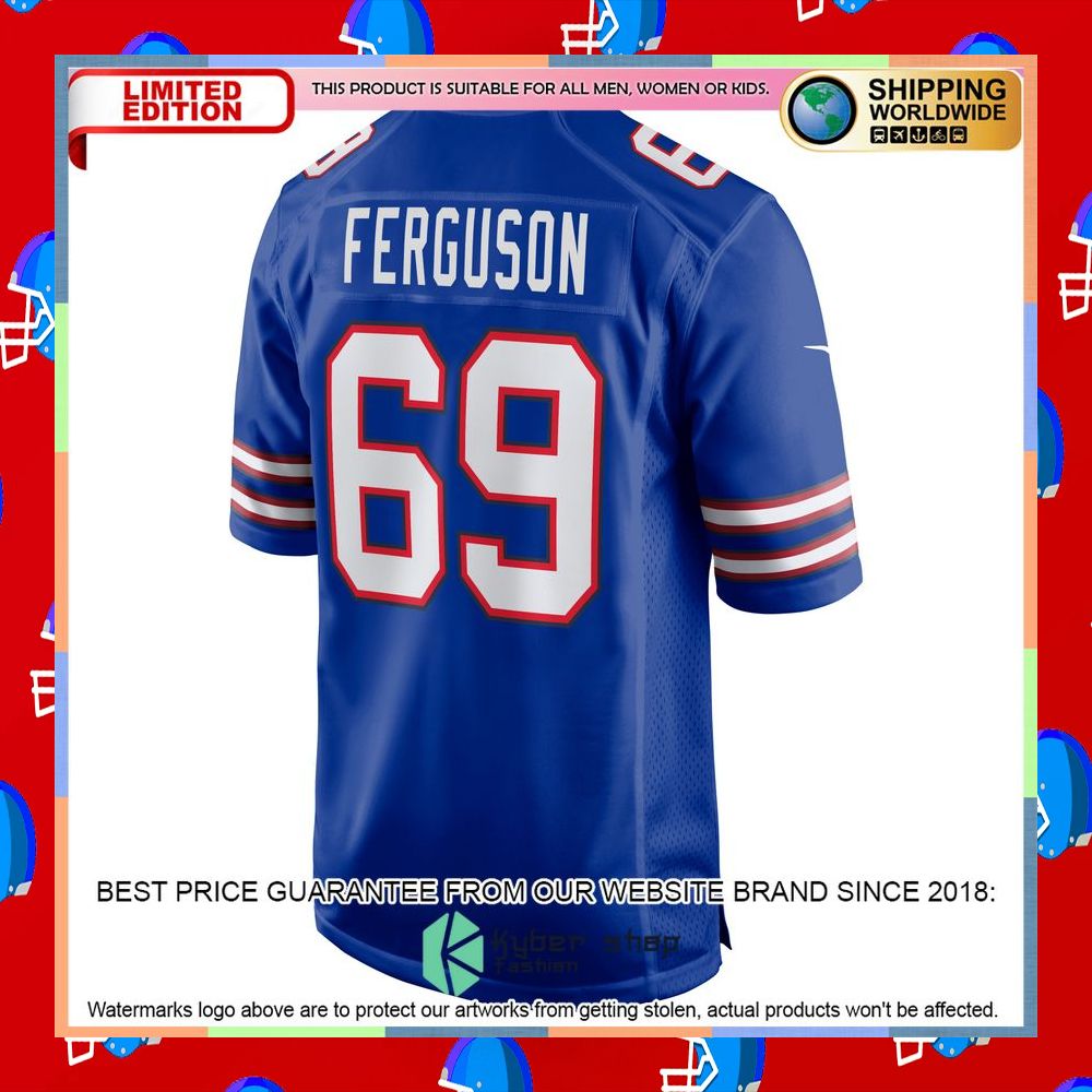 Reid Ferguson Buffalo Bills Royal Football Jersey 7 Reid Ferguson Buffalo Bills Royal Football Jersey word1