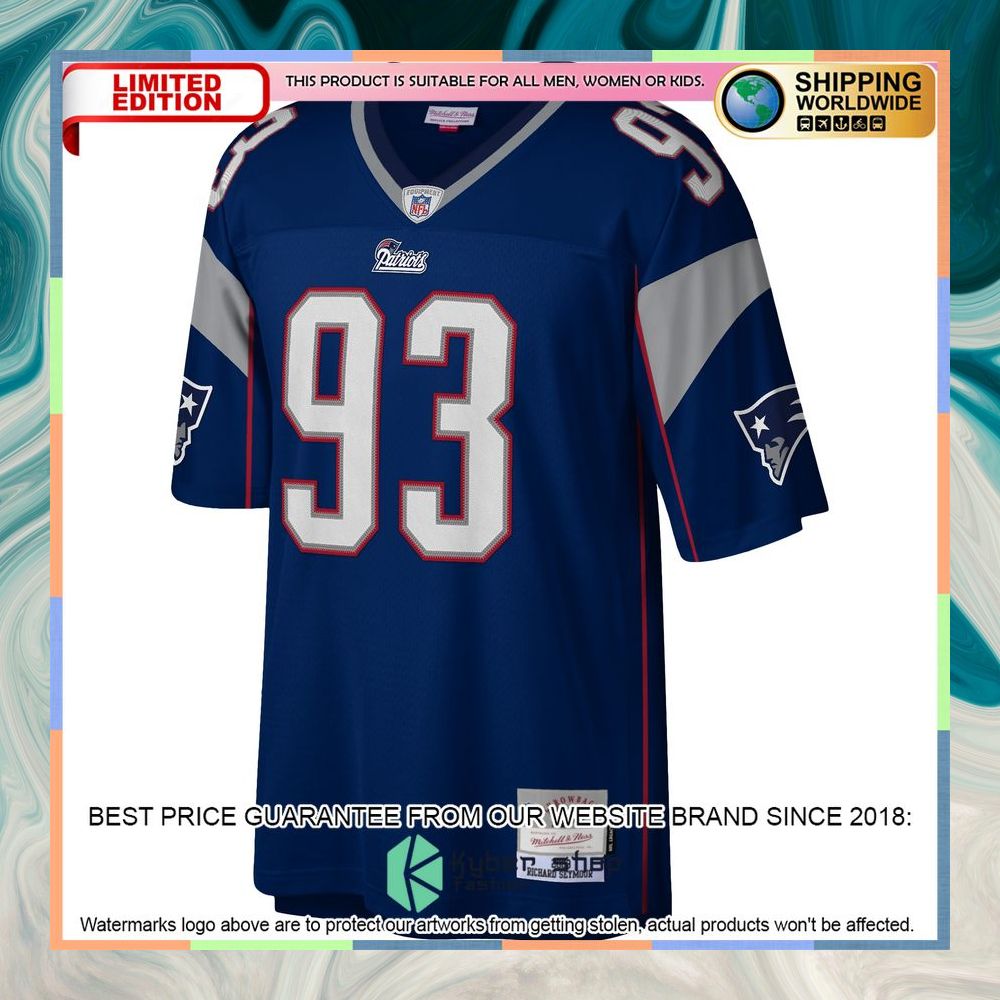 Richard Seymour New England Patriots Mitchell & Ness 2003 Legacy Navy Football Jersey 6 Richard Seymour New England Patriots Mitchell & Ness 2003 Legacy Navy Football Jersey word3