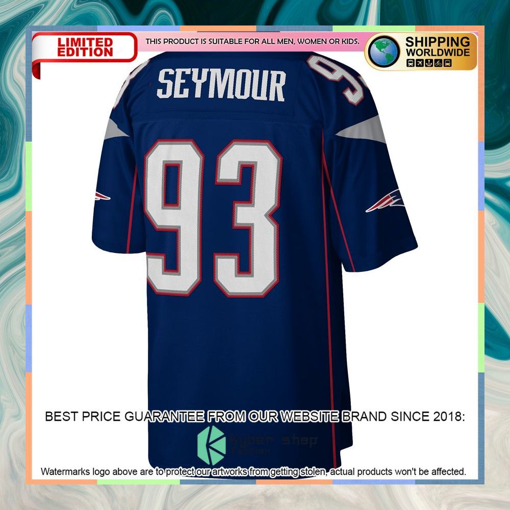Richard Seymour New England Patriots Mitchell & Ness 2003 Legacy Navy Football Jersey 7 Richard Seymour New England Patriots Mitchell & Ness 2003 Legacy Navy Football Jersey word3
